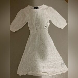 Lacy crystal doll white dress